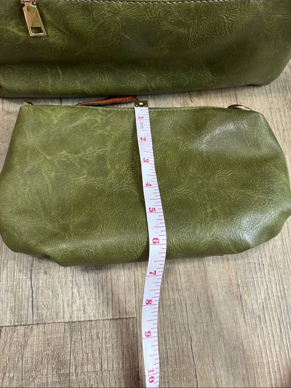 Olive Green Multi-Piece Handbag Set